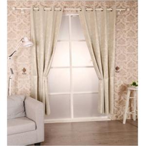 Heavy Thick Window Curtain With Embossed Flowers