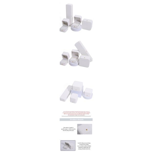 Thick Sponge Silk Necklace Leather Jewelry Box with Custom Logo Rectangle Shape Design