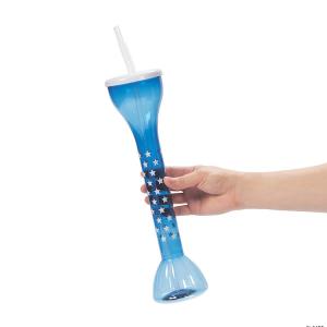 PET Party Yard Cups With Lids And Straws Luau Plastic Yard Glasses For Party