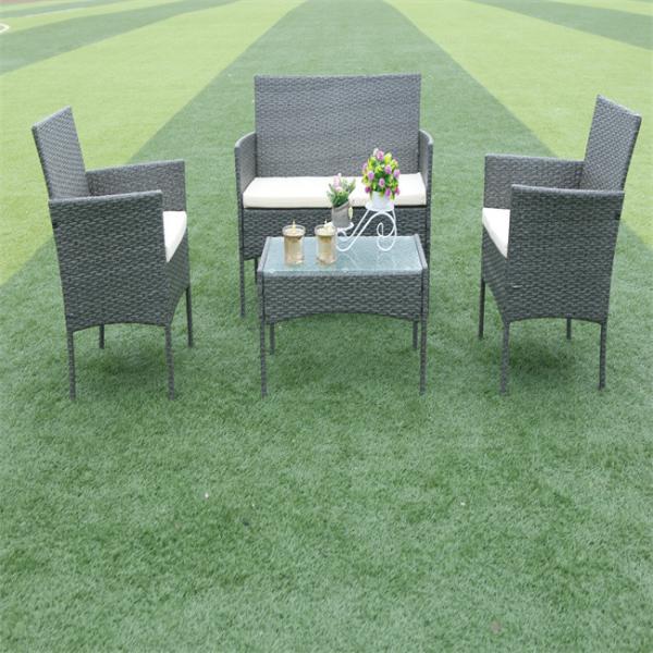 Garden Wicker Table And Chairs Plastic Wicker Sofa Set Rattan Patio Leisure Furniture
