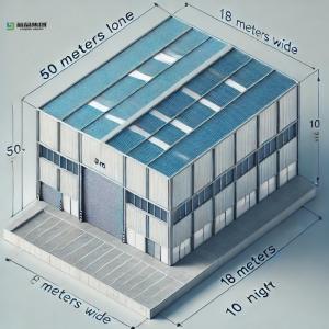 Light Metal Engineered Steel Buildings Large Span Free Design Drawing