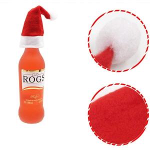 Mini Cute Hat Christmas Ornament Crafts Wine Bottle And Tableware Decoration