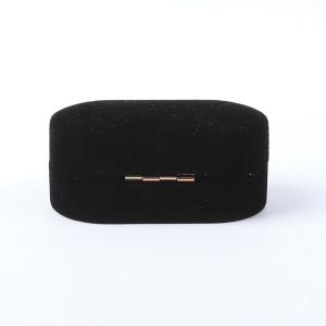 Personalized Custom Black Velvet Jewelry Packaging Wedding Engagement Double