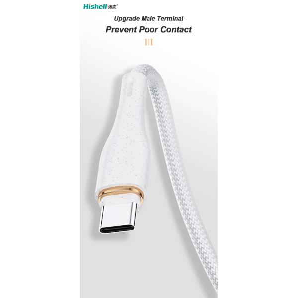 Nylon Braid PVC Mobile Phone Charging Cable Length 1M Anti Oxidation