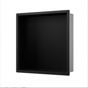 Quality Beautiful Design Matte Black Stainless Steel Shower Niche for Bathroom Tile Insert for sale