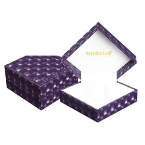 Custom Luxury Handmade Single Watch Box Purple Durable Presentation Gift
