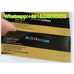 Laser Foil Logo Custom Adhesive Labels / vial Bottle Labels Tradition Color