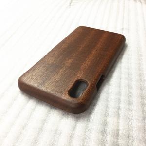 Cherry / Sapele Wood iPhone X Case Separating Type Round Edge Model