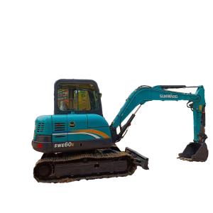 Quality 6T Used Sunward SWE60E Excavator Hydraulic Crawler Backhoe Mini Digger with 0.5M³ Bucket for sale