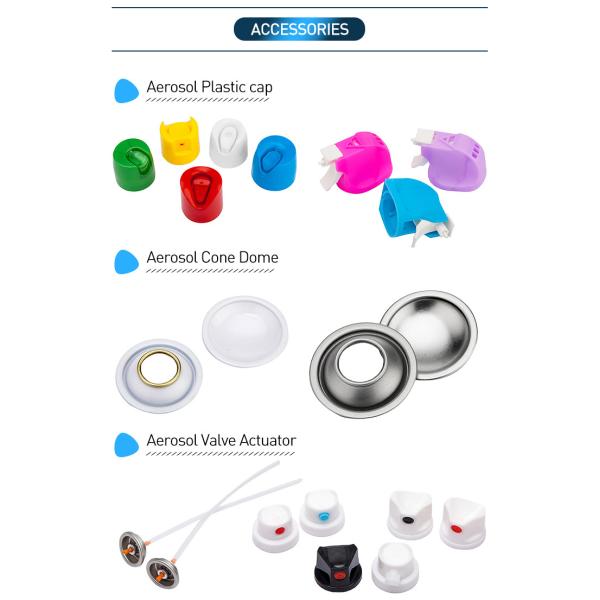 Durable Metallic Spray Paint Valve 1inch Tinplate Plastic Material