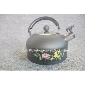 Two Cups Flower Pattern Stainless Steel Water Kettles With Whistle
