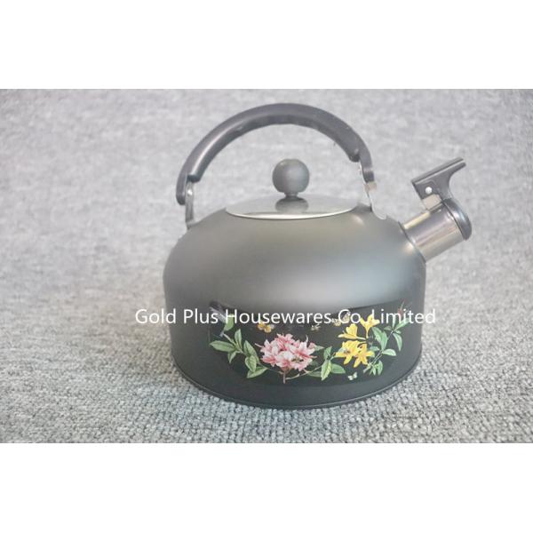 Buy Two Cups Flower Pattern Stainless Steel Water Kettles With Whistle at wholesale prices