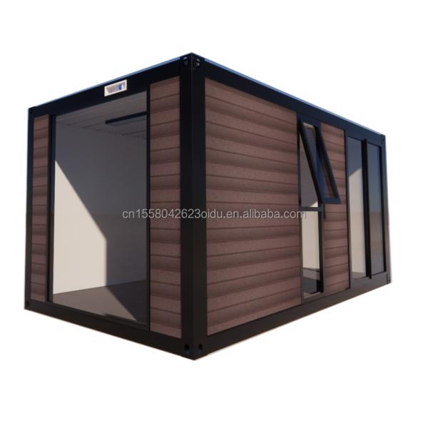 Mobile Modular Family Customized Outdoor Glass Wooden Garden Hut Camping Hotel with Aluminum Alloy Windows and Home Bar