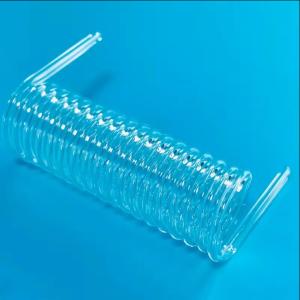 High Temperature Resistance Clear Fused Silica Spiral Tube With Customizable