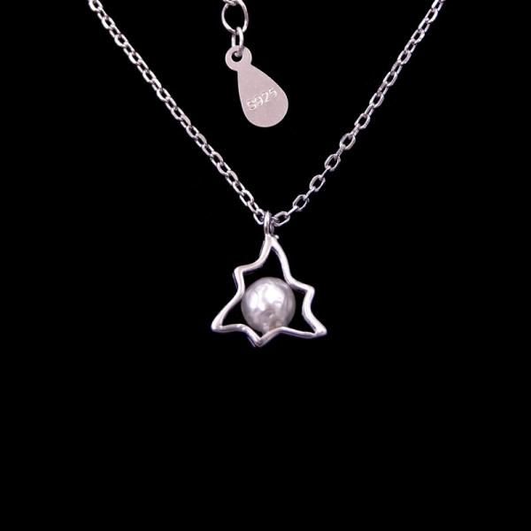 Buy Irregular Shape Freshwater Pearl Drop Necklace Platinum Sterling Silver Jewellery at wholesale prices