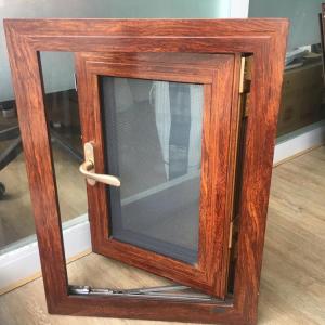 Wood Grain Aluminium Window Extrusions Waterproof Delicate Smooth Surface