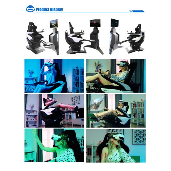 Black 9D Vr Car Racing Simulator Video Virtual Reality Motion Cinema Equipment 1 Passenger