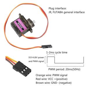 TIANKONGRC MG90S 9g Aluminum Gear Servo Motor Micro Servo For RC Airplane Robot