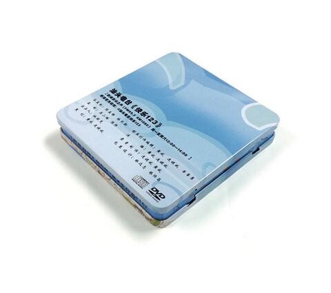 Buy Rectangular CD tin case with hinged lid at wholesale prices