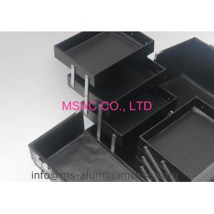 Black Aluminium Beauty Case With Two Locks L 260 X W 150 X H 160mm Moistureproof
