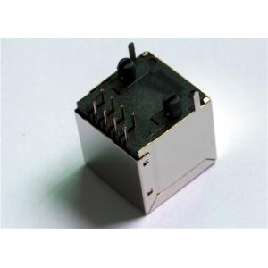 16.4mm Height Vertical RJ45 Jack Female Connector Top Entry 8P8C Shield wo/LED