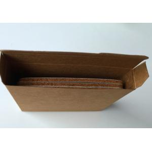 Brown Box packaging Wooden cork coaster Customized size and printed logo for