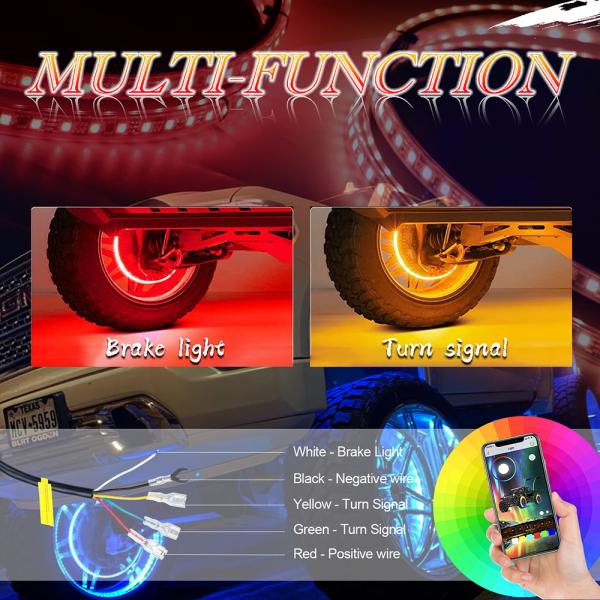 App Controlled Multi Color Led Car Headlights 15.5in ODM Available