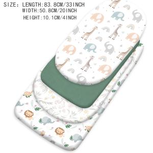 Polyester Fabric Personalized Bassinet Sheet Breathable With Parent Friendly