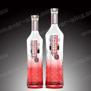 Round Shaped 750 ML White Flint Glass Liquor Bottles