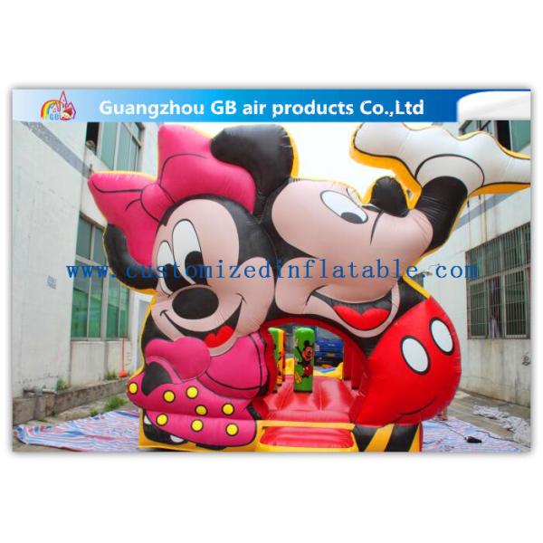 Buy Beautiful Mickey Mouse Kids Inflatable Bouncy Castle Cartoon With CE / UL Blower at wholesale prices