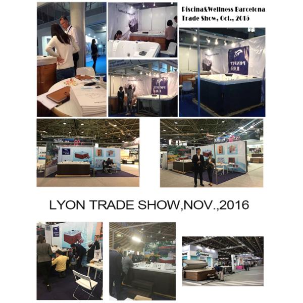 Massage Outdoor Spa Tub Acrylic Material With TV / Bluetooth / WIFI PFDJJ 05