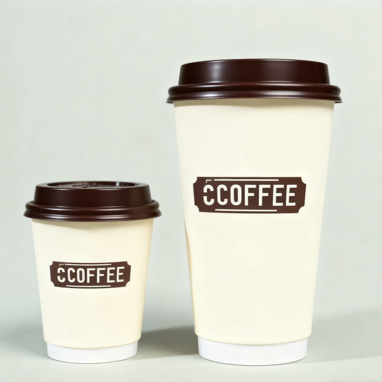 8oz black double walled coffee cup with lid wholesale custom logo