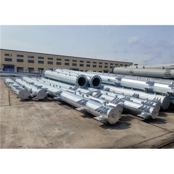 Distribution Equipment Electrical Galvanized Steel Pole With Bitumen Painted