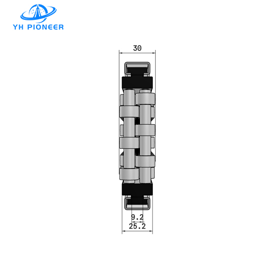 Robust Three - Row Roller Guide Rail with POM and Stainless Steel for Industrial Safety Protection