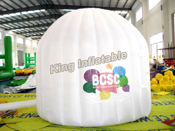 White 2M Internal Diameter Inflatable Pod-Clamshell , Inflatable Exhibition Tent