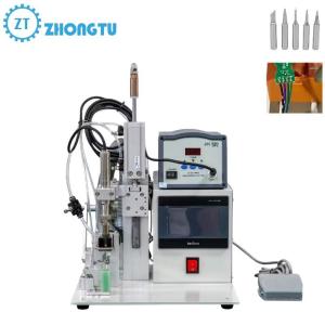 Semi-automatic Electronic Components Wire Soldering Machine With Stripping