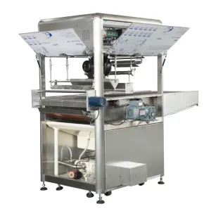 Stainless Steel Chocolate Enrobing Machine With Automatic Operation And PLC