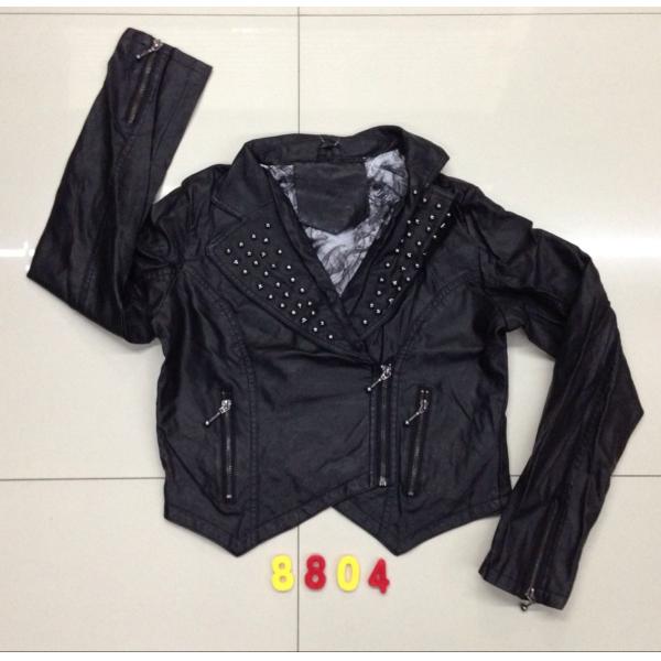 Buy 8804 Ladies fashion pu jacket stock (coats,blouzes,tops) at wholesale prices