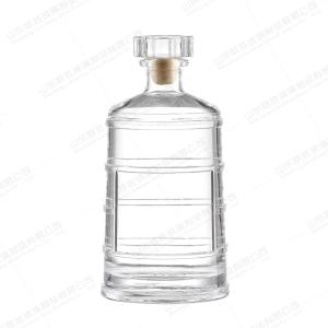 Rubber Stopper Sealing Type Glass Bottle for Rum Gin Tequila Whisky 500ml 700ml