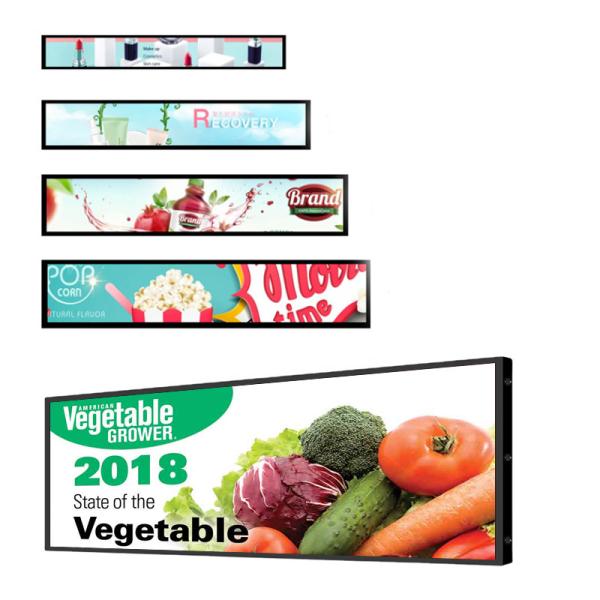 Ultra Wide Stretch Display Digital Signage Bar Shelf Edge LCD Display Screen