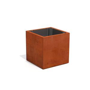 Outdoor Metal Weathering Steel Rectangular Flower Pot / Flower Planter