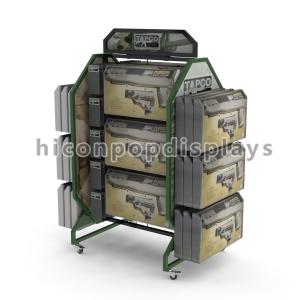 Stores Movable Flooring Display Stands Spool Valve Merchandising