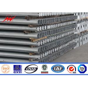 160km/H 10m 12m Solar Street Light Pole Single Arm Power Coating