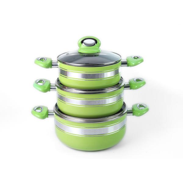 Buy Recyclable PFOA Free 3Pcs 40cm Aluminum Ceramic Stock Pot at wholesale prices