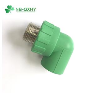 90 Degree Angle Male Threaded PPR Pipe Fittings with Brass Connection Type