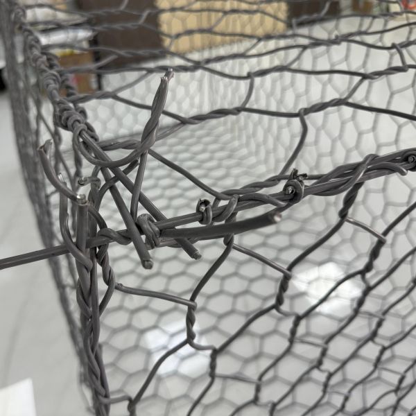 Hot Sale 10 X 12 Cm Gabion Basket / Hexagonal Gabion Wire Mesh Stone Cages Retaining Wall For Flood Control