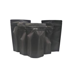 Black Matte Double Zipper CMYK Plastic Pouches Packaging