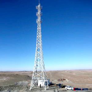 Galvanized Steel Lattice Cell Phone Tower Q235 65m Telecommunication Towers