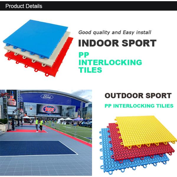 100% new material interlocking outdoor portable FIBA basketball court sports