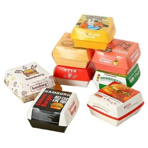Customized eco-friendly biodegradable french fries burger fast food packaging